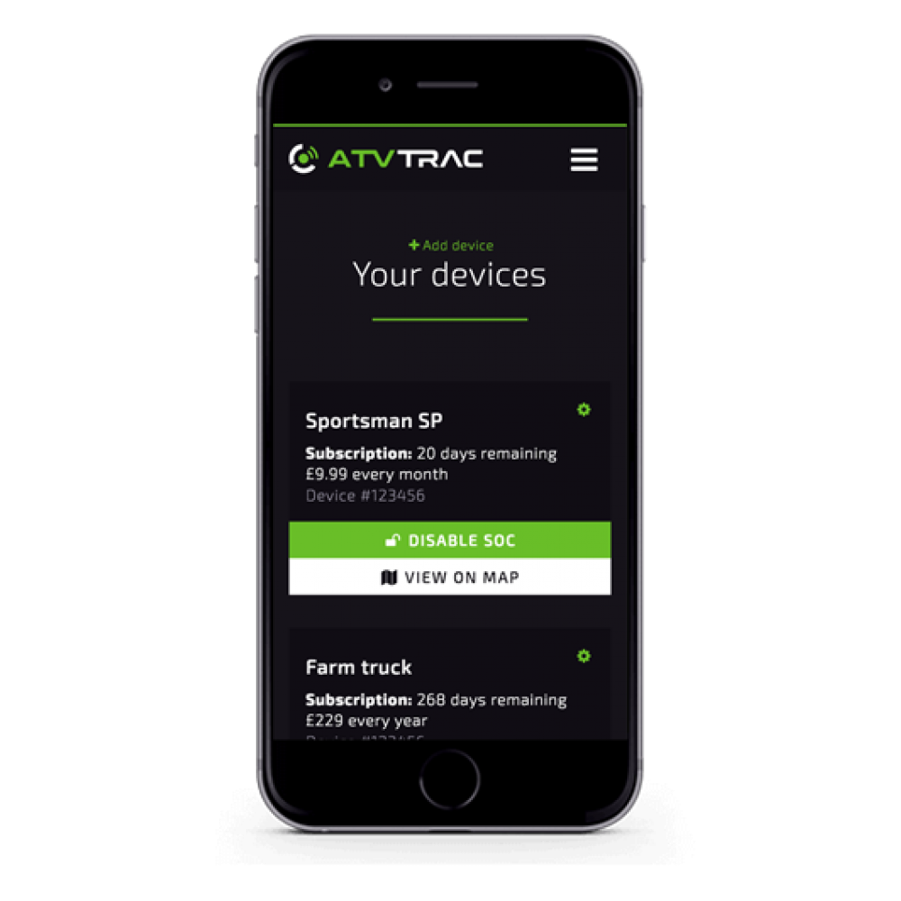 ATVTRAC - ATV & Asset Security (cost includes 1st Year Subscription £99) (2 Year Warranty)
